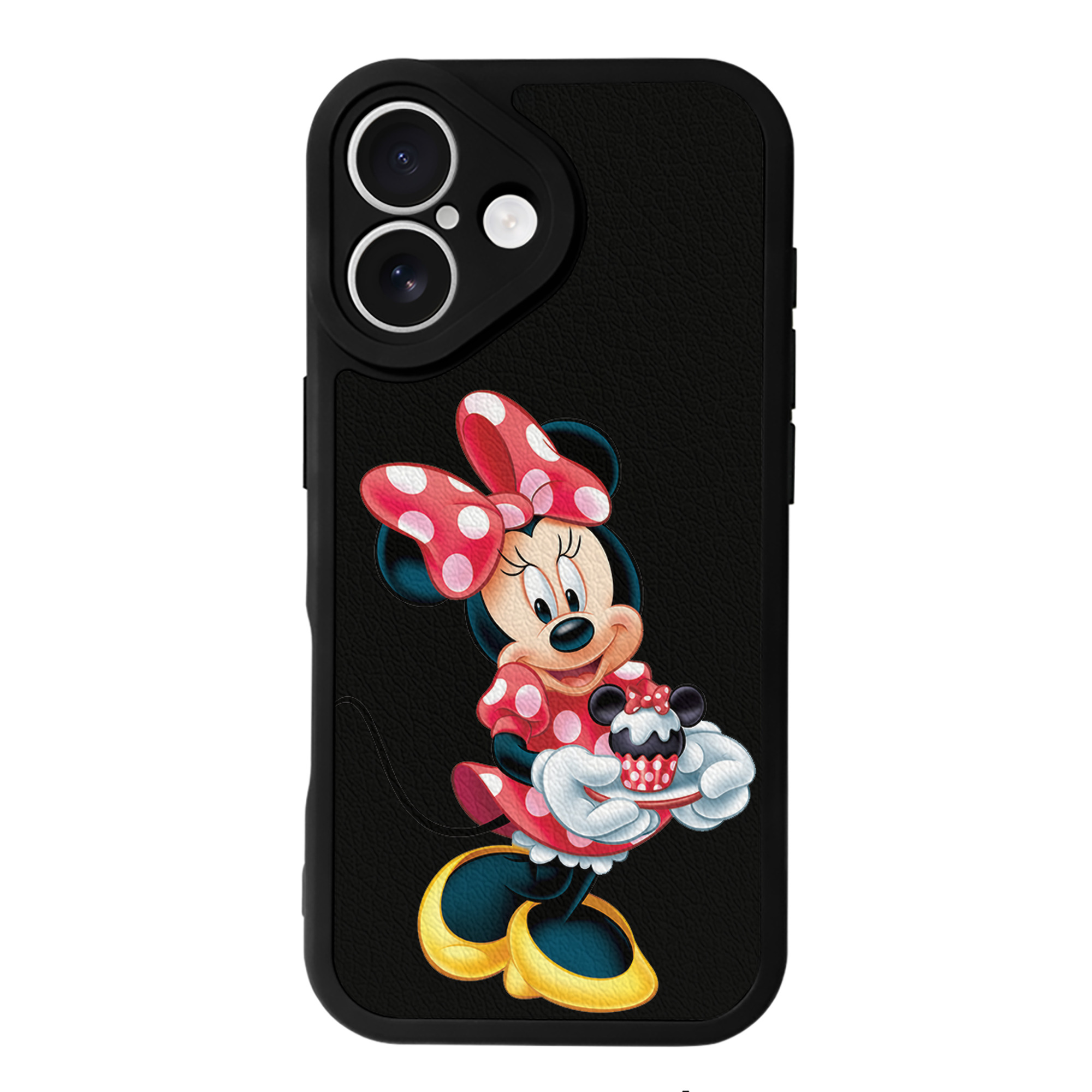 （画像用） ミッキーマウス Mickey Mouse 【iPhone 16シリーズ対応】シリコンスマホケース（レザー調） 材質：シリコン